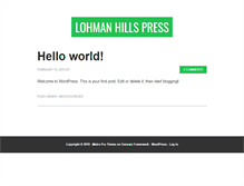 Tablet Screenshot of lohmanhillspress.com